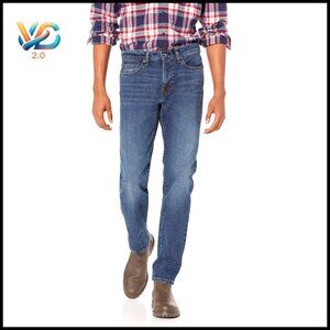 Slim Fit Stretch Jeans Classic Straight Leg Low Rise Casual Styling